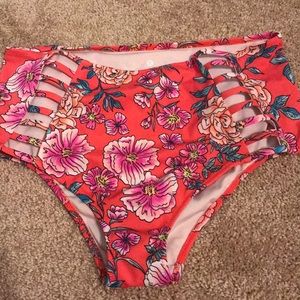 High waisted bathing suit bottoms